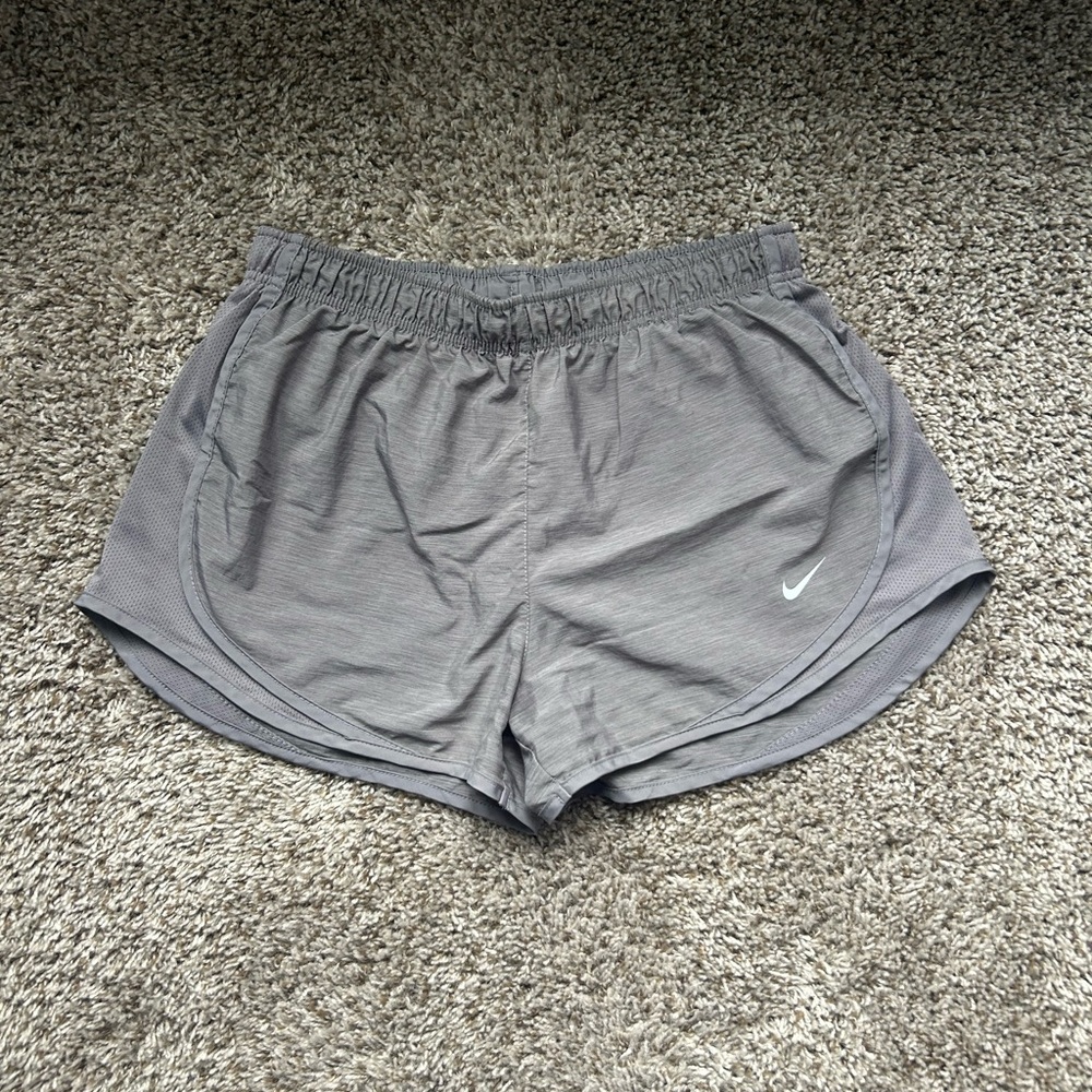 Nike Gray Athletic Running Shorts Moisture-Wicking